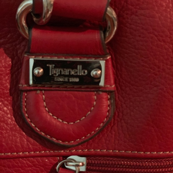 Tignanello Red Leather shoulder bag - Picture 6 of 8